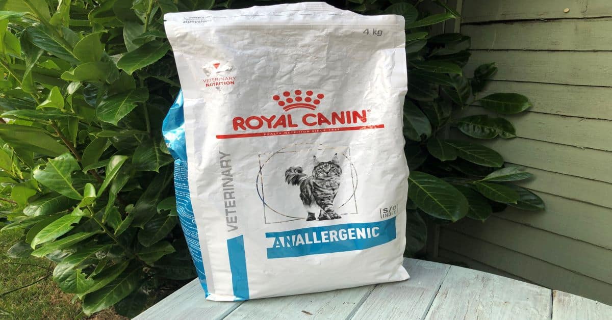 Royal Canin Anallergenic is available as dry food for a cat or dog